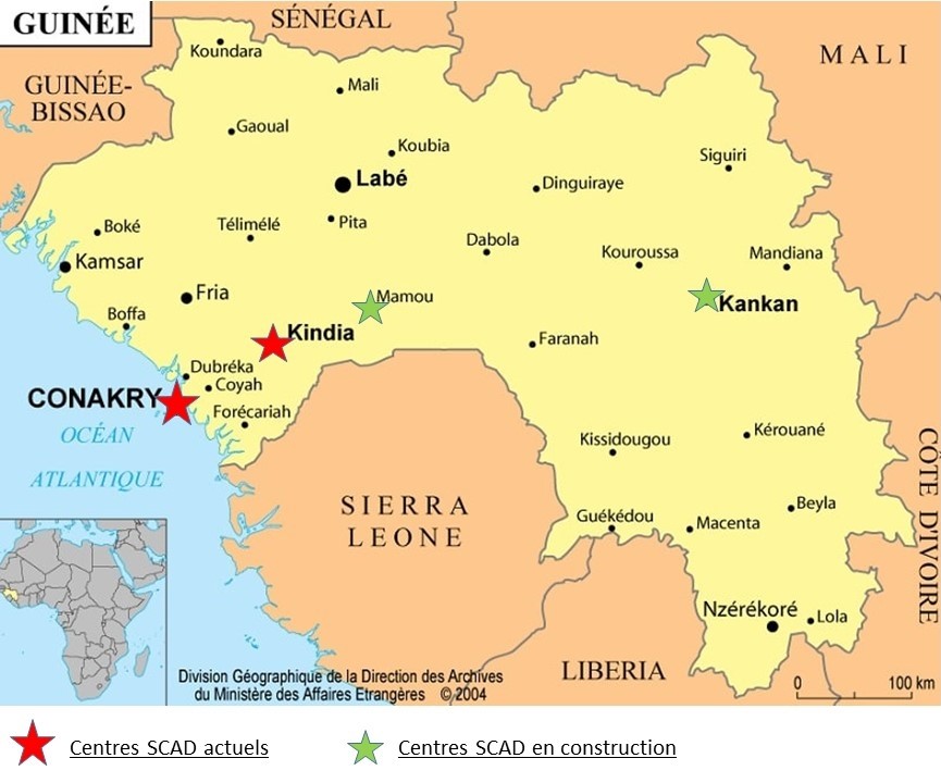 Carte de Guinée, projet ASCAD