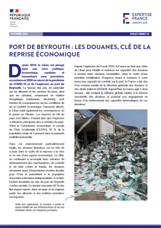 Couverture Port de Beyrouth les douanes, clé de la reprise économique