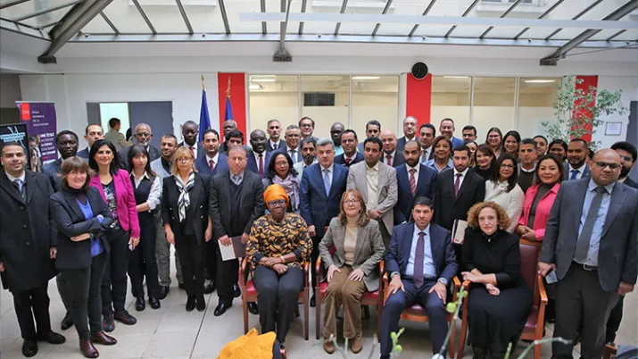 Participants to a training delivered within the framework of the Sharaaka project in Paris. Photo: French Judicial Institute